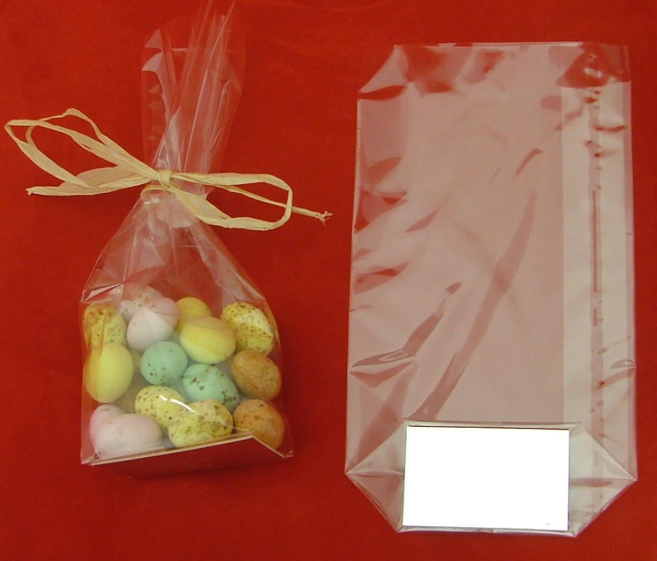 Cellophane Bag With Card Base 90mm x 160mm 