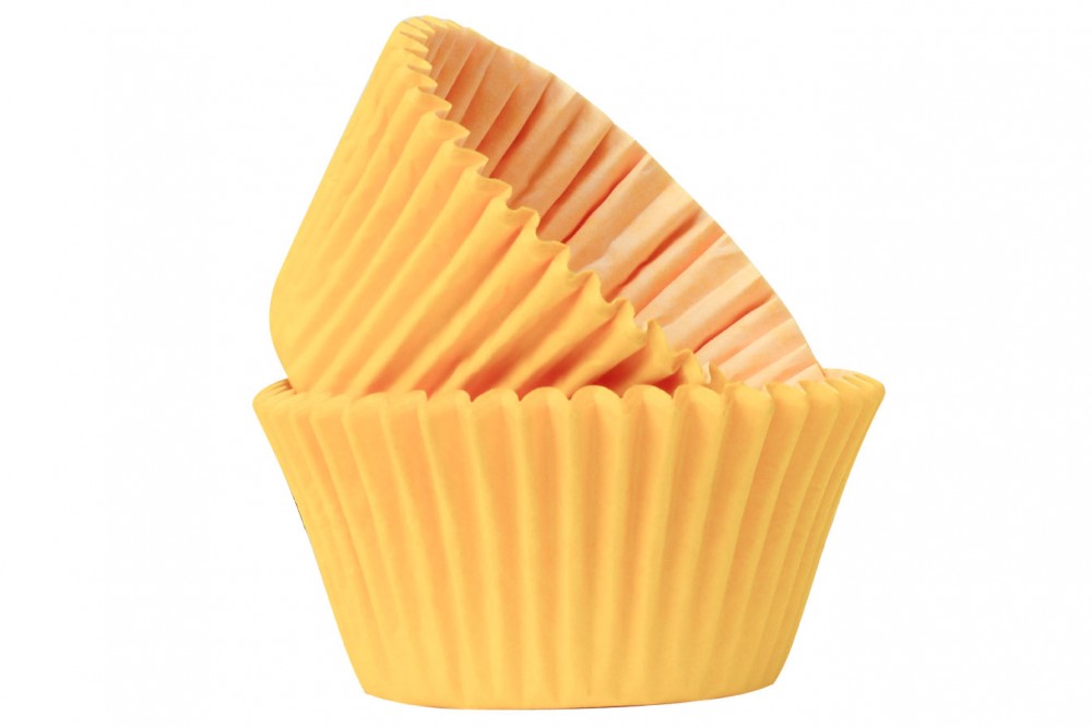 50 x Yellow High Qualtiy Cupcake Muffin Cases